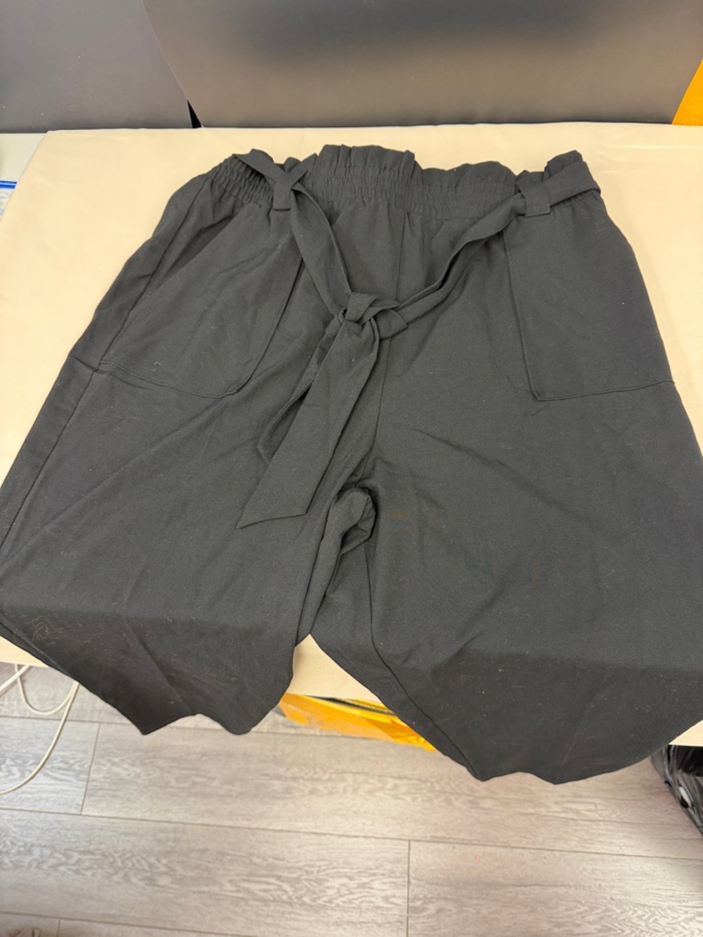 Nine Eight New York Black High-Waist Paperbag Tie Pants plus size XXL NEW